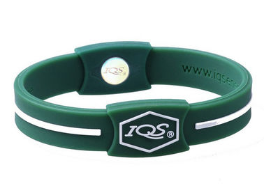 Green Relieving Stress / Promoting Sleep Silicone Healthy energy Bracelet Wristbands 22cm