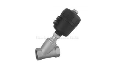 Angle Seat Piston Valve DN10~DN50 Stainless Steel Body With Plastic Actuator