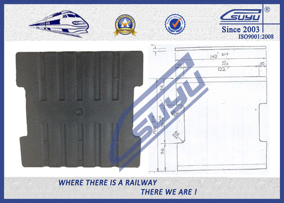 Customized Rubber Pad Plastic And Rubber Part HDPE For Railway Fastening