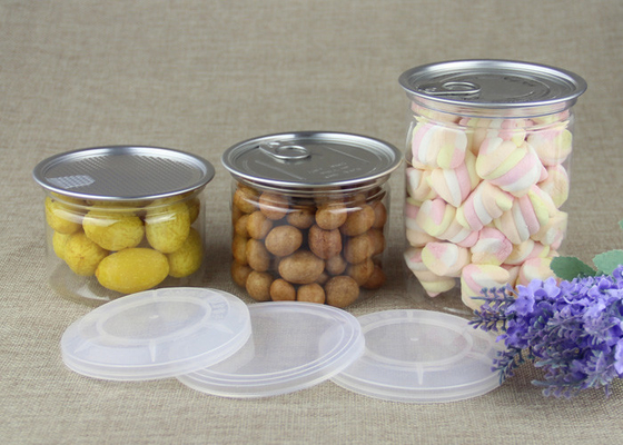 Food Grade Transparent PET Clear Plastic Cylinder for Dried Fruits and Nuts