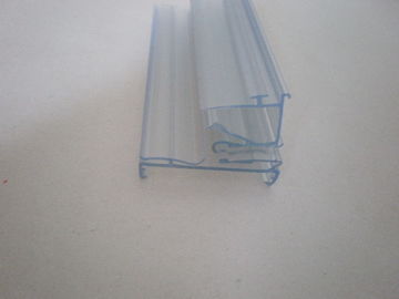Transparent extruded plastic shapes supermarket / store PVC data strip