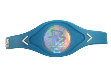 Eco - Friendly Silicone Rubber Energy Sports Wristband Bracelet Using Meaningful Colors