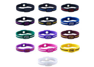 Beautiful Rohs/SGS Mixed Silicone Energy Bracelets for Lady and Girls16cm / 17.5cm / 19cm