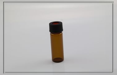 heat resistant PTFE septa Sample Glass Vials 15mm , amber color