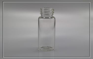 11ml screw neck clear glass vial with white plastic cap for chemicals , cosmetics