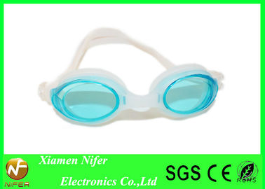 Rose Lens White  Frame Trap Silicone Swimming Glasses / Kids Swim Goggle