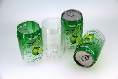 Air-tight  250ml Beverage orange juice Cans Clear Plastic With Easy Open End