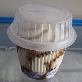 170ml Disposable Ice Cream Cups / Clear Plastic Sundae Cups PET