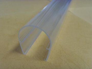 C shape Refrigerator co-extrusion PVC / PMMA Profile standard plastic extrusions