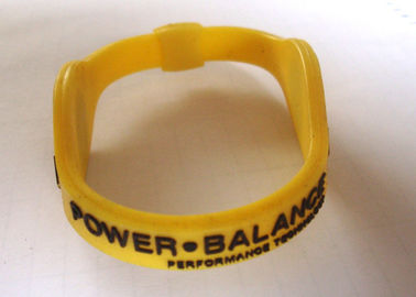 OEM custom design yellow silicone germanium titanium sports silicone energy bracelet