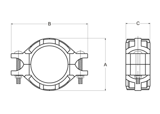 High pressure Ductile iron flexible couplings for victaulic quick pipe joints 1000psi 69bar